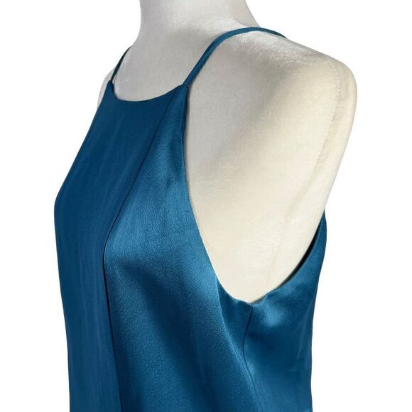 Parker NWT Women's Arctic Satin Sleeveless Cutout Back Spaghetti Top Sz Large - Picture 6 of 10